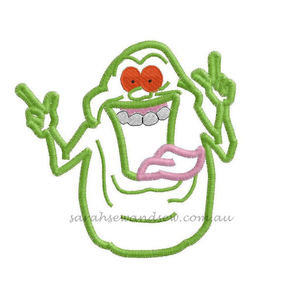 Ghosbusters Slimer Embroidery Design - Sarah Sew and Sew
