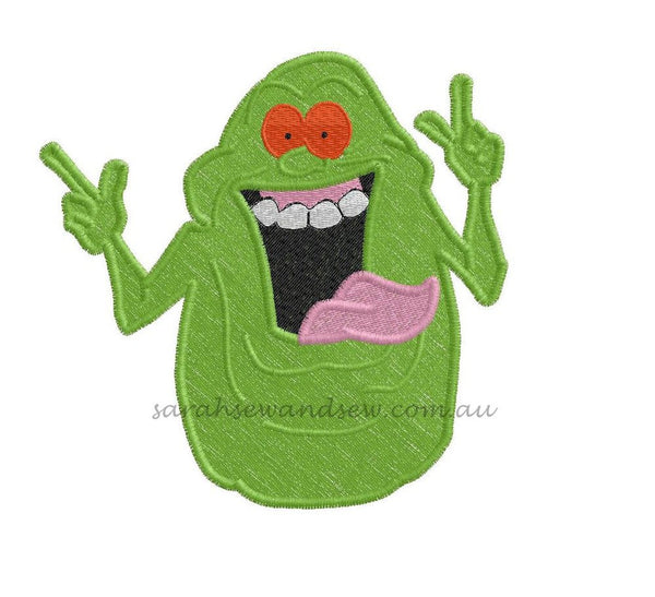 Ghosbusters Slimer Embroidery Design - Sarah Sew and Sew