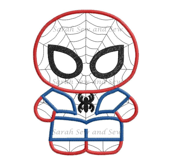 Spiderman Embroidery Design - Sarah Sew and Sew