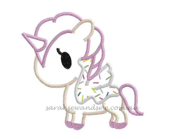 Tokidoki Unicorn Machine Embroidery Design - Sarah Sew and Sew