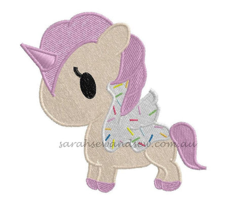 Tokidoki Unicorn Machine Embroidery Design - Sarah Sew and Sew