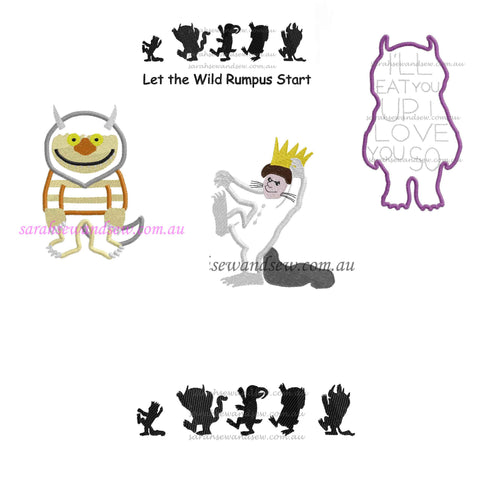 Where the Wild  Things Are Embroidery Design Set