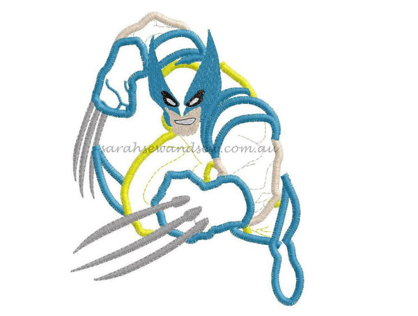 Wolverine Machine Embroidery Design - Sarah Sew and Sew