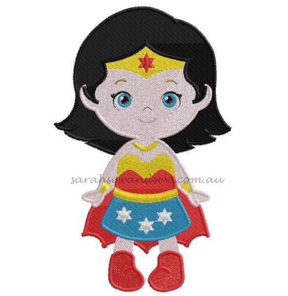 Super Hero Girls Cutie Embroidery Design Set - Sarah Sew and Sew