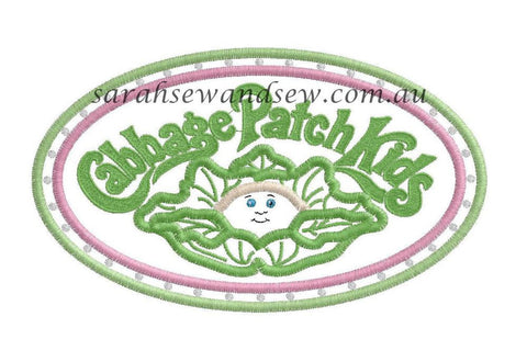 Cabbage Patch Kids Logo Embroidery Design - Sarah Sew and Sew