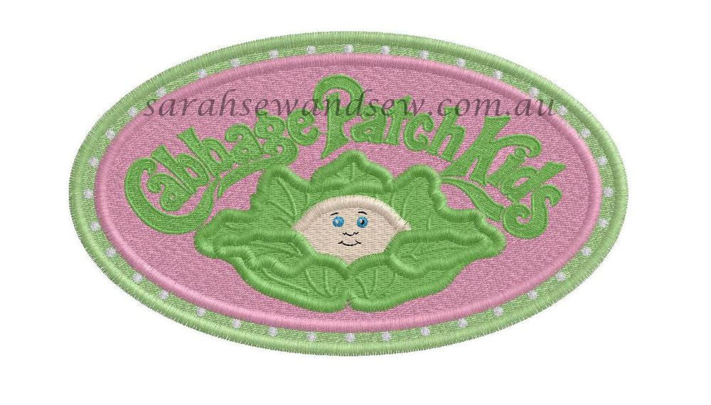 Cabbage Patch Kids Logo Embroidery Design
