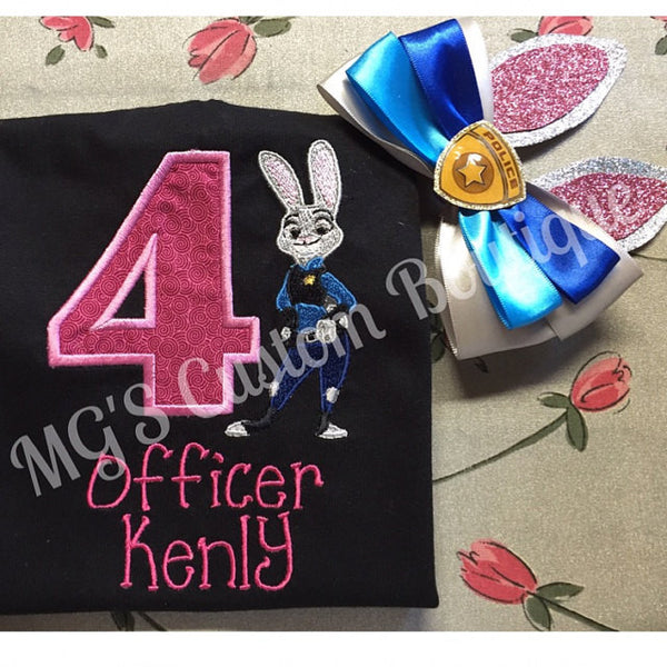 Judy Hopps Embroidery Design - Sarah Sew and Sew