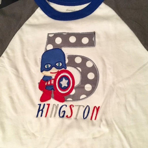 Captain America Embroidery Design - Sarah Sew and Sew