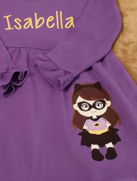 Batgirl Embroidery Design - Sarah Sew and Sew